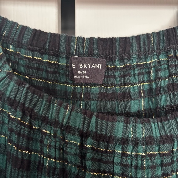 Lane Bryant Green and Navy Plaid Long Sleeve Dress - Picture 5 of 5